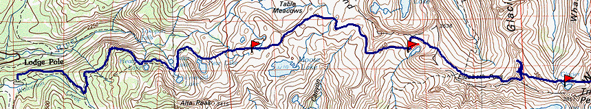 Map 3 -- Glacier Lake to Wolverton